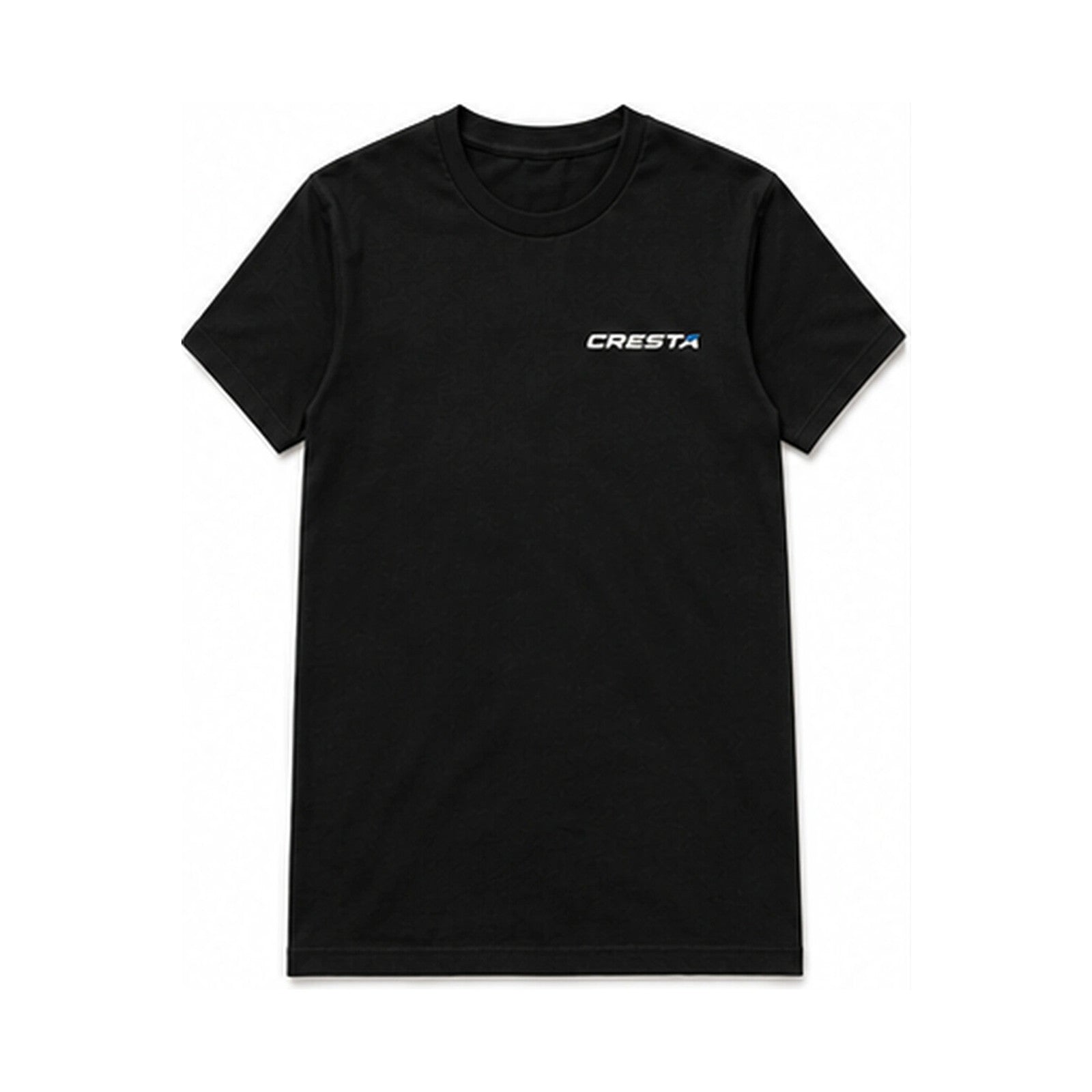 Cresta Enthusiast Tee in black — front with Cresta chest logo
