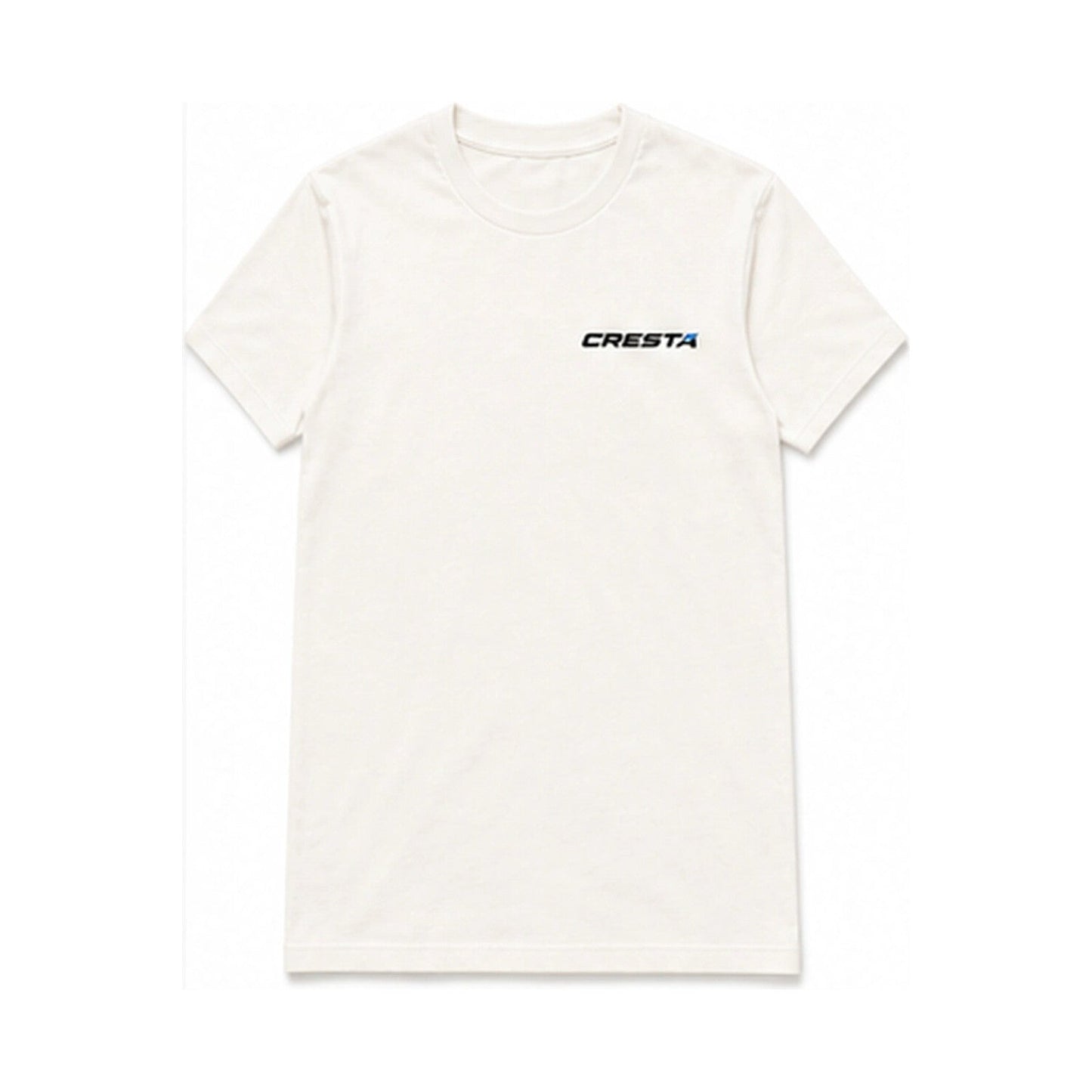 Cresta Enthusiast Tee in white — front with Cresta chest logo